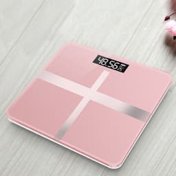 image-Mrosaa Bathroom Floor Body Scale Glass Smart Electronic Scales USB Charging LCD Display Body Weighing Digital Weight Scale