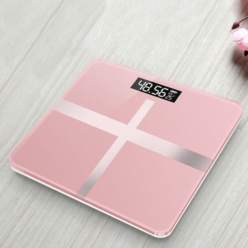 image-Mrosaa Bathroom Floor Body Scale Glass Smart Electronic Scales USB Charging LCD Display Body Weighing Digital Weight Scale