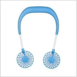 image-Charging portable lazy fan student desktop fan hanging neck fan