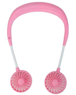 image-Charging portable lazy fan student desktop fan hanging neck fan