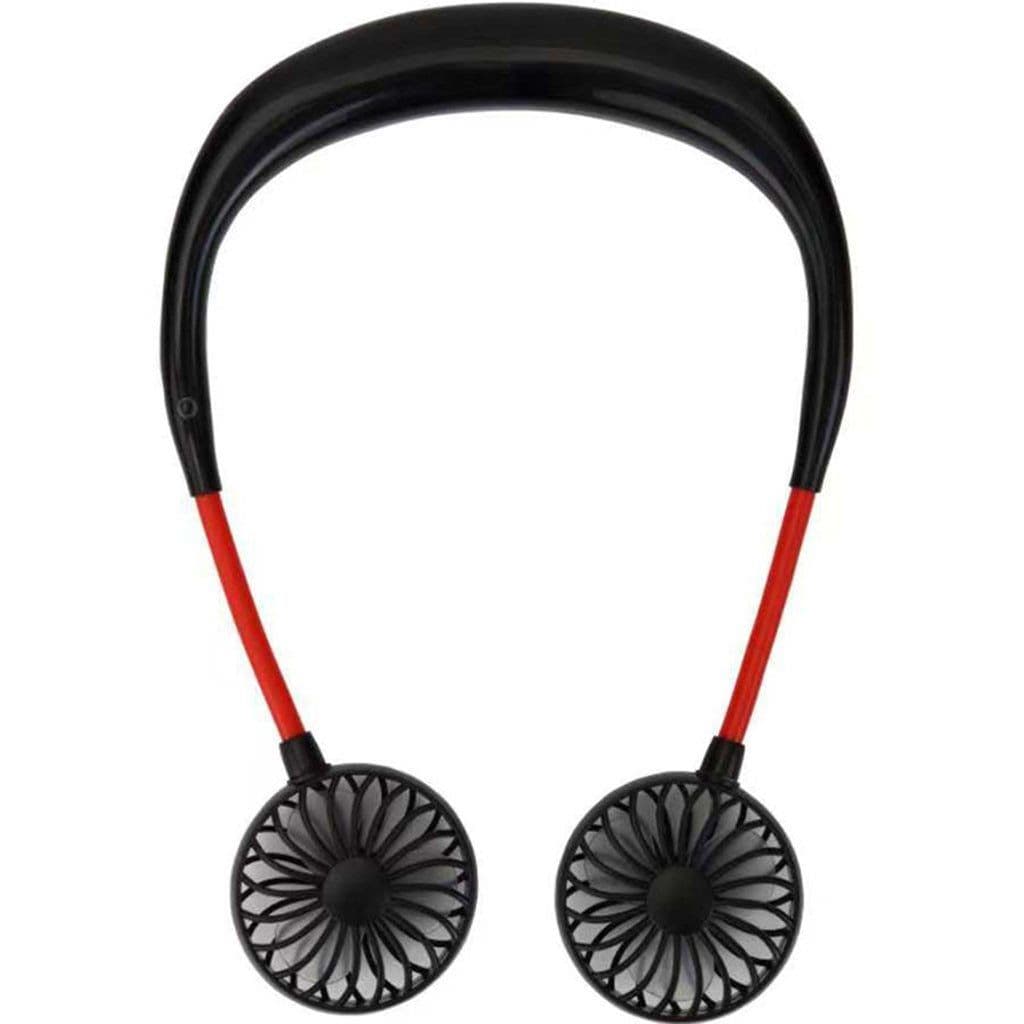 image-Charging portable lazy fan student desktop fan hanging neck fan
