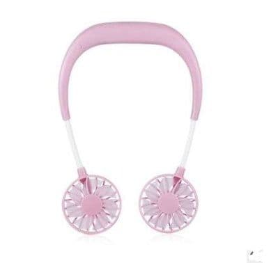 image-Charging portable lazy fan student desktop fan hanging neck fan