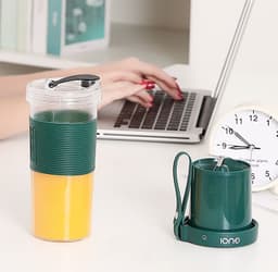 image-Mini USB Rechargeable Portable Blender Electric Fruit Juicer Kitchen Smoothie Maker Lightweight Sports Bottle Multifunction Blender
