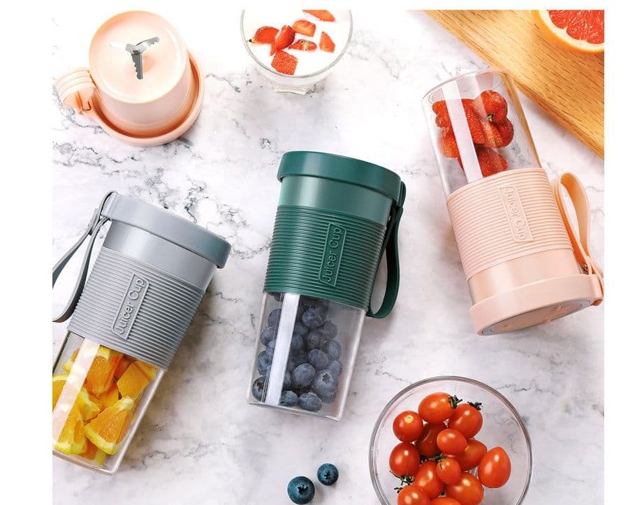 image-Mini USB Rechargeable Portable Blender Electric Fruit Juicer Kitchen Smoothie Maker Lightweight Sports Bottle Multifunction Blender