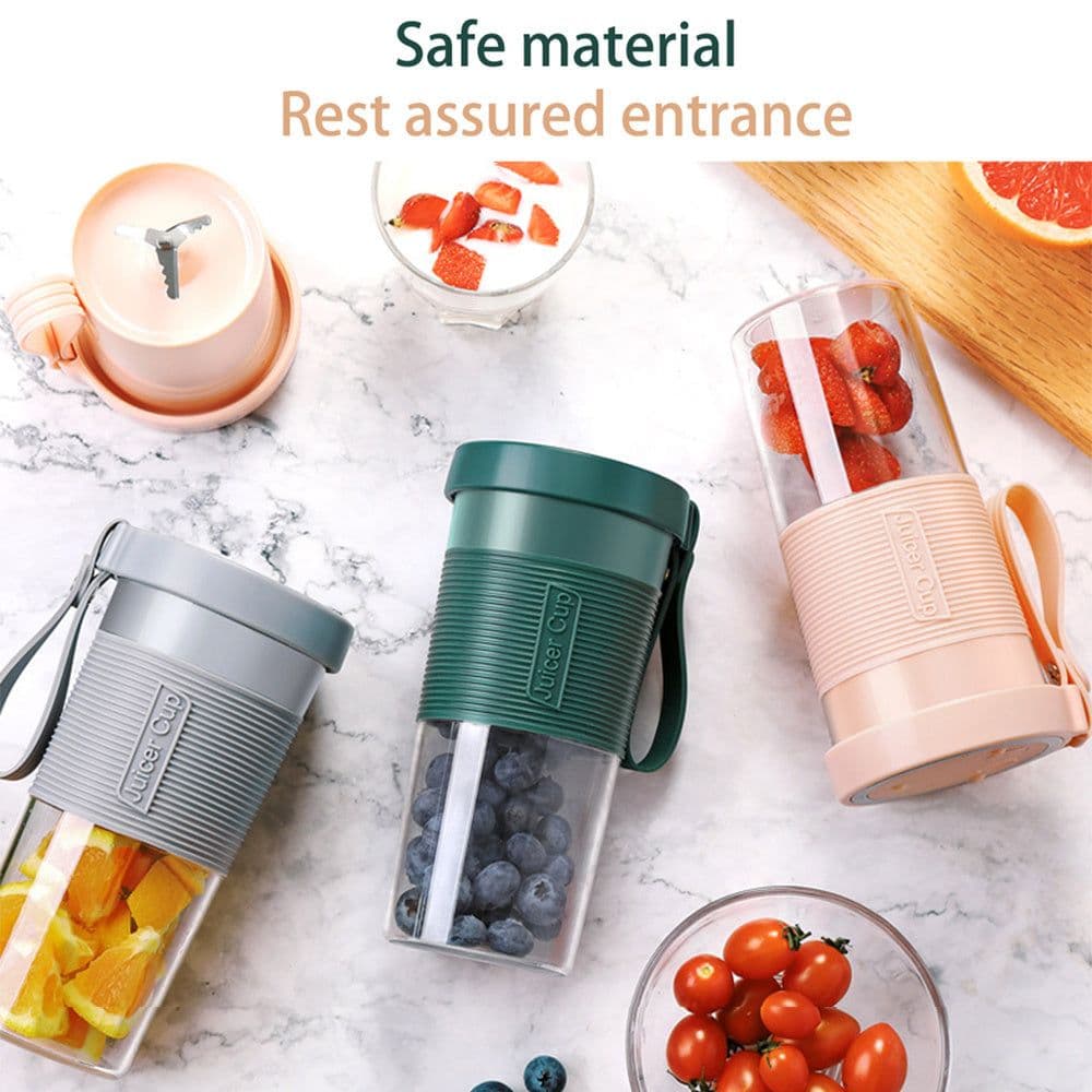 image-Mini USB Rechargeable Portable Blender Electric Fruit Juicer Kitchen Smoothie Maker Lightweight Sports Bottle Multifunction Blender