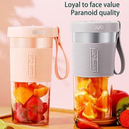image-Mini USB Rechargeable Portable Blender Electric Fruit Juicer Kitchen Smoothie Maker Lightweight Sports Bottle Multifunction Blender