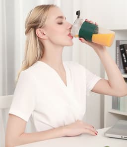 image-Mini USB Rechargeable Portable Blender Electric Fruit Juicer Kitchen Smoothie Maker Lightweight Sports Bottle Multifunction Blender