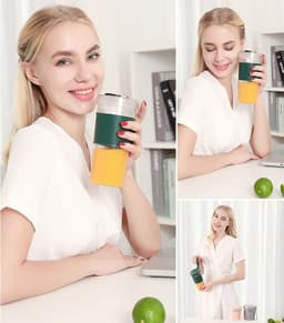 image-Mini USB Rechargeable Portable Blender Electric Fruit Juicer Kitchen Smoothie Maker Lightweight Sports Bottle Multifunction Blender