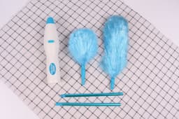 image-New Electrinic Hair Brush Spin Electric Hand Duster Motorized Dust Baguette Eliminates Dust House Clean Brush