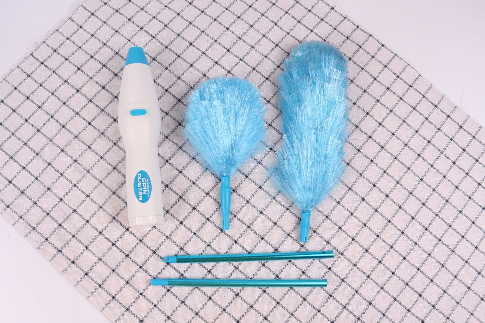 image-New Electrinic Hair Brush Spin Electric Hand Duster Motorized Dust Baguette Eliminates Dust House Clean Brush