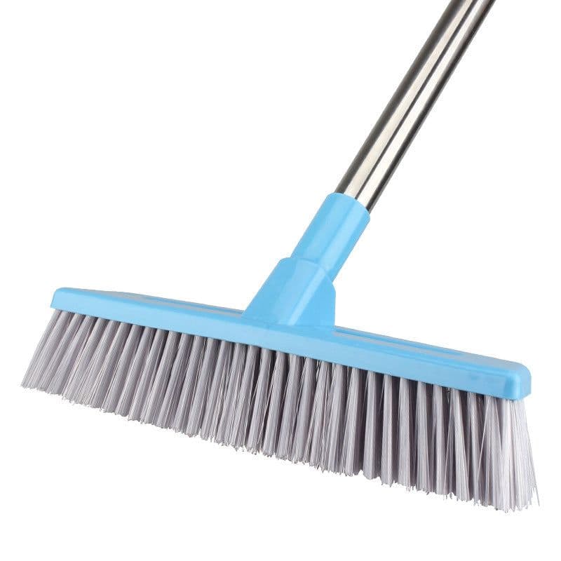 image-New Extra Long Handle Rubber Bristles Sweeper Squeegee for Pet Cat Dog Hair Fur Broom