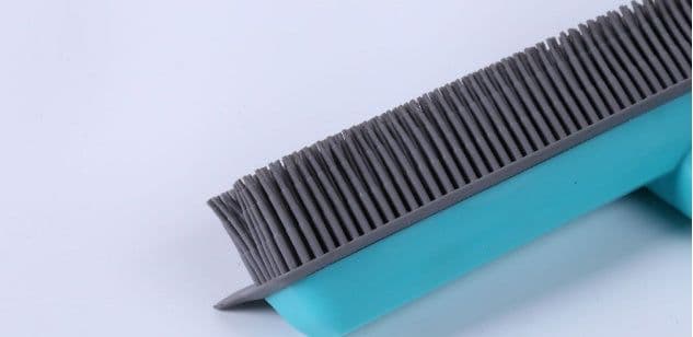 image-New Extra Long Handle Rubber Bristles Sweeper Squeegee for Pet Cat Dog Hair Fur Broom