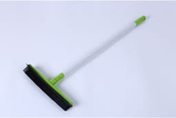 image-New Extra Long Handle Rubber Bristles Sweeper Squeegee for Pet Cat Dog Hair Fur Broom