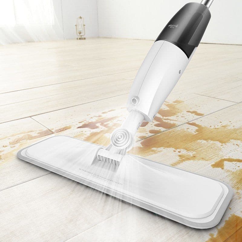 image-Origine Xiaomi Deerma Pulvererisation D''eau Balayeuse Mijia Nettoyant Pour Plancher En Fiber De Carbone Vadrouilles 360 Rotation Tige 350 Ml R Servoir Pilation Vadrouille