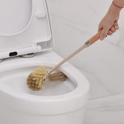 image-Wooden Household Handle Toilet Brush Cleaning Tools Bathroom Cleaning Brush Kitchen Floor Cleaner Brushes
