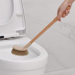 image-Wooden Household Handle Toilet Brush Cleaning Tools Bathroom Cleaning Brush Kitchen Floor Cleaner Brushes
