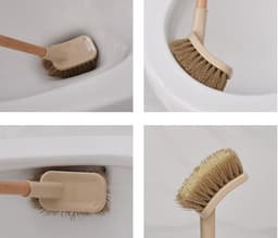 image-Wooden Household Handle Toilet Brush Cleaning Tools Bathroom Cleaning Brush Kitchen Floor Cleaner Brushes