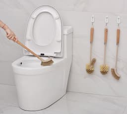 image-Wooden Household Handle Toilet Brush Cleaning Tools Bathroom Cleaning Brush Kitchen Floor Cleaner Brushes