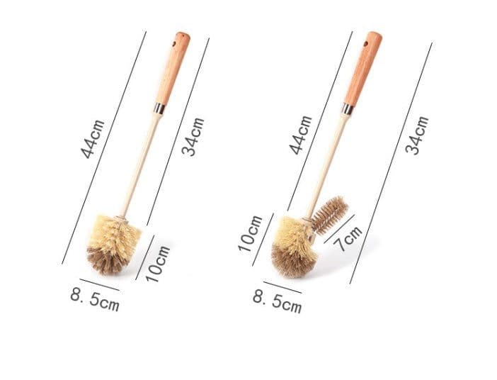 image-Wooden Household Handle Toilet Brush Cleaning Tools Bathroom Cleaning Brush Kitchen Floor Cleaner Brushes