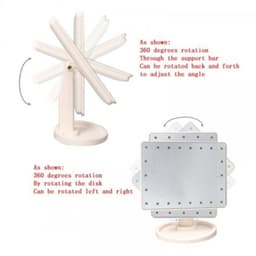 image-Portable 360 Degree Rotation Touch Induction Tabletop Cosmetic Mirror