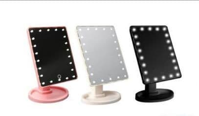 image-Portable 360 Degree Rotation Touch Induction Tabletop Cosmetic Mirror