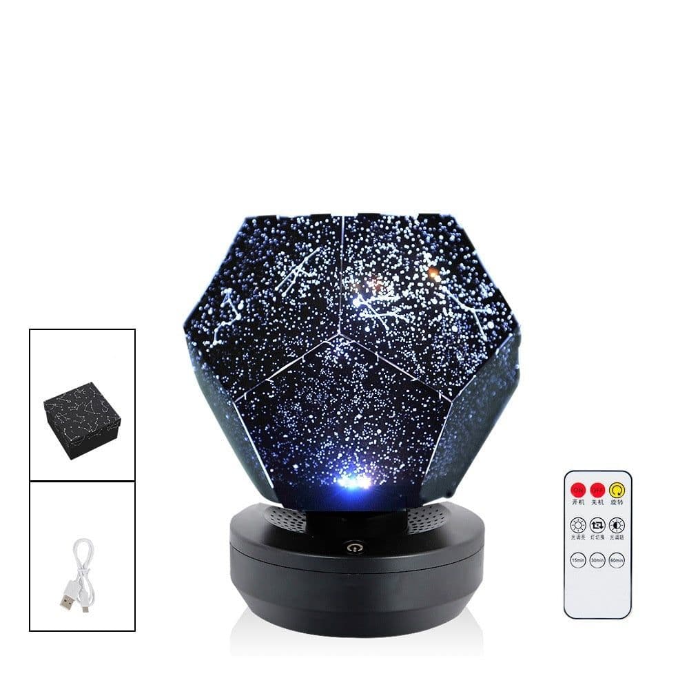 image-LED Starry Sky Projector Night Lights 3D Projection Night Lamp USB Charging Home Planetarium Kids Bedroom Decoration Room Lighting