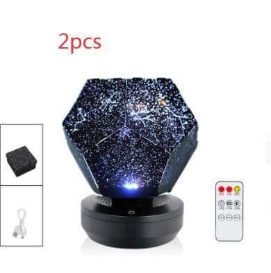 image-LED Starry Sky Projector Night Lights 3D Projection Night Lamp USB Charging Home Planetarium Kids Bedroom Decoration Room Lighting