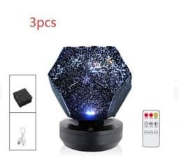 image-LED Starry Sky Projector Night Lights 3D Projection Night Lamp USB Charging Home Planetarium Kids Bedroom Decoration Room Lighting