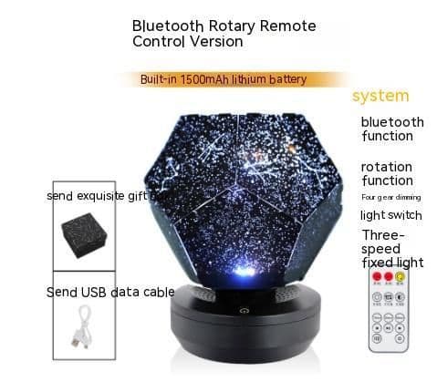 image-LED Starry Sky Projector Night Lights 3D Projection Night Lamp USB Charging Home Planetarium Kids Bedroom Decoration Room Lighting