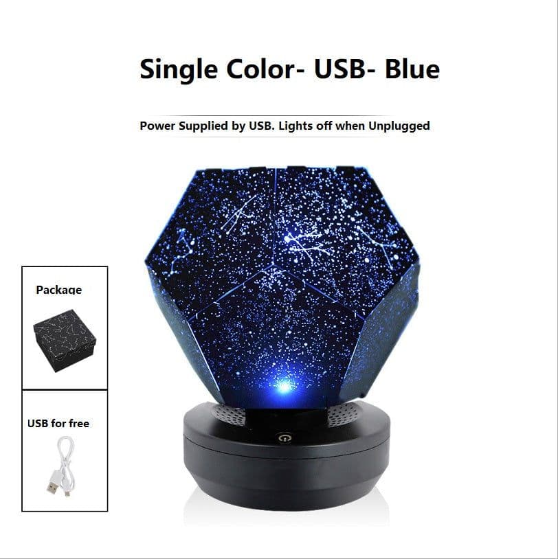 image-LED Starry Sky Projector Night Lights 3D Projection Night Lamp USB Charging Home Planetarium Kids Bedroom Decoration Room Lighting