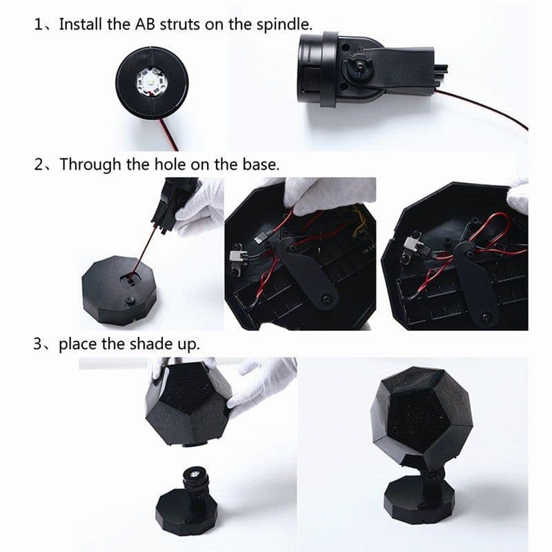 image-LED Starry Sky Projector Night Lights 3D Projection Night Lamp USB Charging Home Planetarium Kids Bedroom Decoration Room Lighting