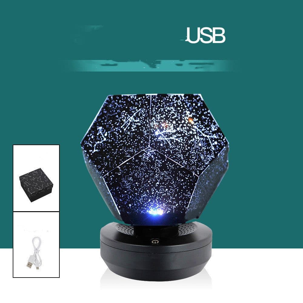 image-LED Starry Sky Projector Night Lights 3D Projection Night Lamp USB Charging Home Planetarium Kids Bedroom Decoration Room Lighting