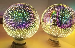 image-ST64 G95 filament lamp, LED full star 3D bulb, decorative colored 3D Edison light bulb