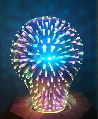 image-ST64 G95 filament lamp, LED full star 3D bulb, decorative colored 3D Edison light bulb