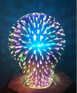 image-ST64 G95 filament lamp, LED full star 3D bulb, decorative colored 3D Edison light bulb
