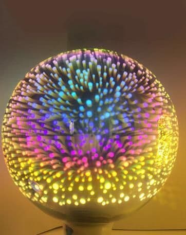 image-ST64 G95 filament lamp, LED full star 3D bulb, decorative colored 3D Edison light bulb