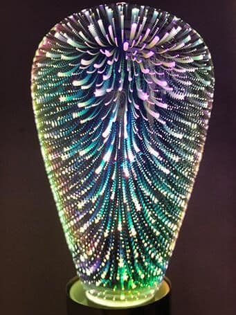 image-ST64 G95 filament lamp, LED full star 3D bulb, decorative colored 3D Edison light bulb