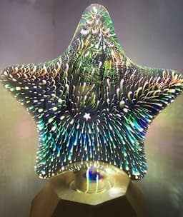 image-ST64 G95 filament lamp, LED full star 3D bulb, decorative colored 3D Edison light bulb