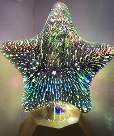image-ST64 G95 filament lamp, LED full star 3D bulb, decorative colored 3D Edison light bulb