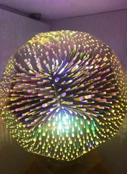 image-ST64 G95 filament lamp, LED full star 3D bulb, decorative colored 3D Edison light bulb