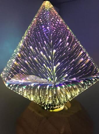 image-ST64 G95 filament lamp, LED full star 3D bulb, decorative colored 3D Edison light bulb