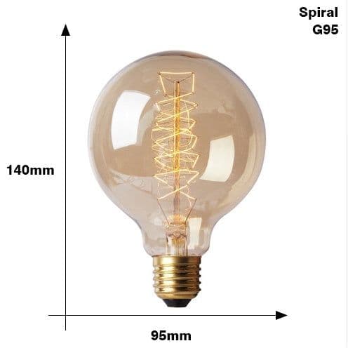 image-Edison Bulb E27 220V 40W ST64 A19 T45 G80 G95 G125 Incandescent filament bulb lighting Retro Edison Light Bulb