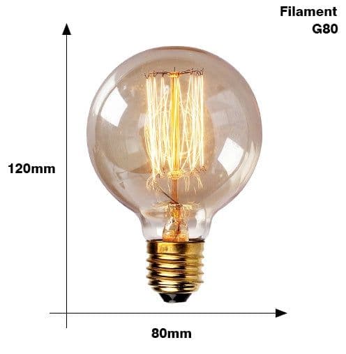 image-Edison Bulb E27 220V 40W ST64 A19 T45 G80 G95 G125 Incandescent filament bulb lighting Retro Edison Light Bulb