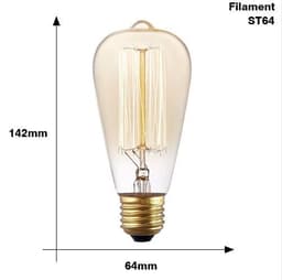 image-Edison Bulb E27 220V 40W ST64 A19 T45 G80 G95 G125 Incandescent filament bulb lighting Retro Edison Light Bulb