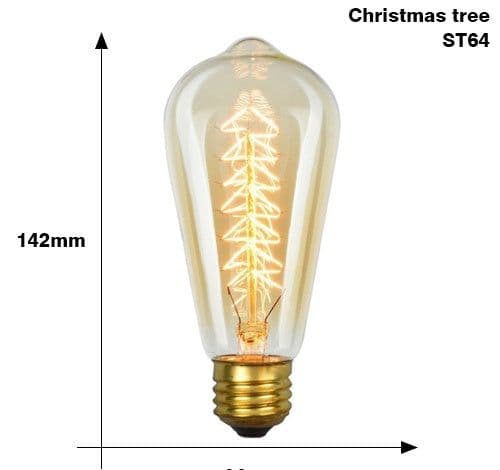 image-Edison Bulb E27 220V 40W ST64 A19 T45 G80 G95 G125 Incandescent filament bulb lighting Retro Edison Light Bulb