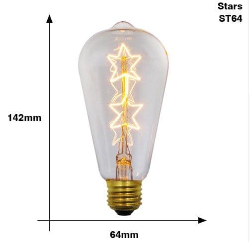 image-Edison Bulb E27 220V 40W ST64 A19 T45 G80 G95 G125 Incandescent filament bulb lighting Retro Edison Light Bulb