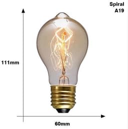image-Edison Bulb E27 220V 40W ST64 A19 T45 G80 G95 G125 Incandescent filament bulb lighting Retro Edison Light Bulb