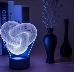 image-Twist Abstract LED 3D Night Light Touch Colorful Acrylic 3D Table Lamp Decoration Lighting Baby Sleeping Mood Lamp Best Gift