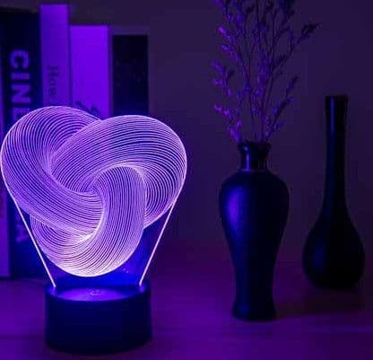 image-Twist Abstract LED 3D Night Light Touch Colorful Acrylic 3D Table Lamp Decoration Lighting Baby Sleeping Mood Lamp Best Gift