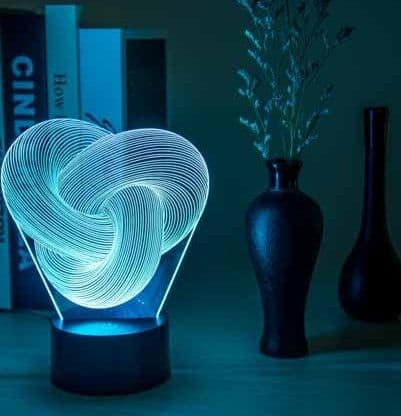 image-Twist Abstract LED 3D Night Light Touch Colorful Acrylic 3D Table Lamp Decoration Lighting Baby Sleeping Mood Lamp Best Gift